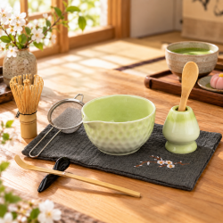 Matcha set 4Barista (light green) – طقم خزفي لتحضير شاي الماتشا 