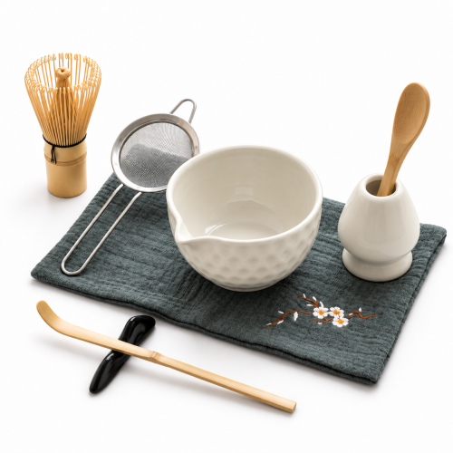 المراجعات Matcha set 4Barista (white) – طقم خزفي لتحضير شاي الماتشا 