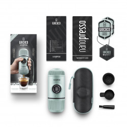 Wacaco NanoPresso (أزرق قطبي) + قشرة صلبة