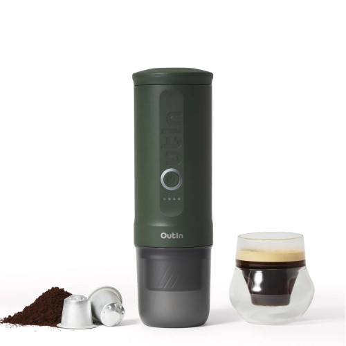 OutIn Nano 2 نانو (Forest green) - ماكينة صنع قهوة للسفر 