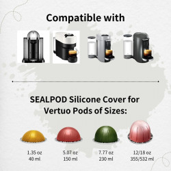 SEALPOD غطاء سيليكون لـ VertuoLine كبسولات - 4 قطع