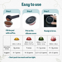 SEALPOD غطاء سيليكون لـ VertuoLine كبسولات - 4 قطع